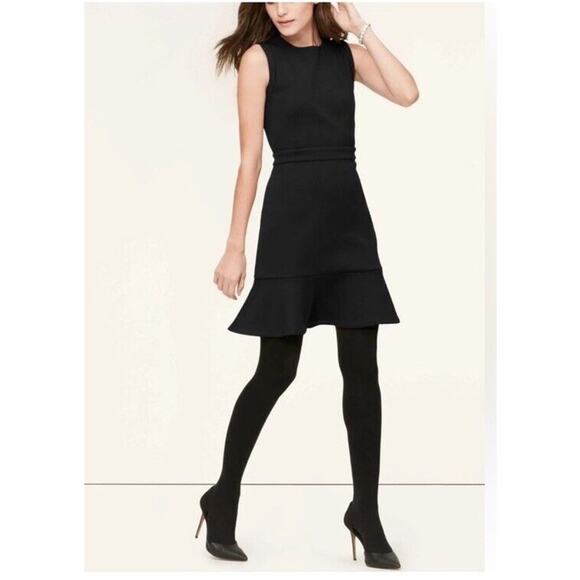 Anthropologie Dress Women's 6 Taylor Black White Stripes Zip Up Sleeveless - Picture 2 of 6